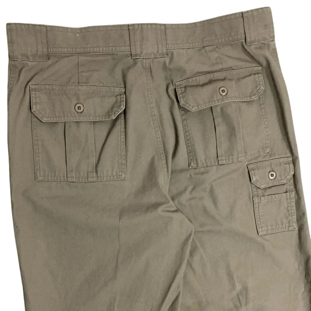 Cabela's Vintage Cargo Pants Men 37X36‎ Khaki Straight Classic Fishing Hunting